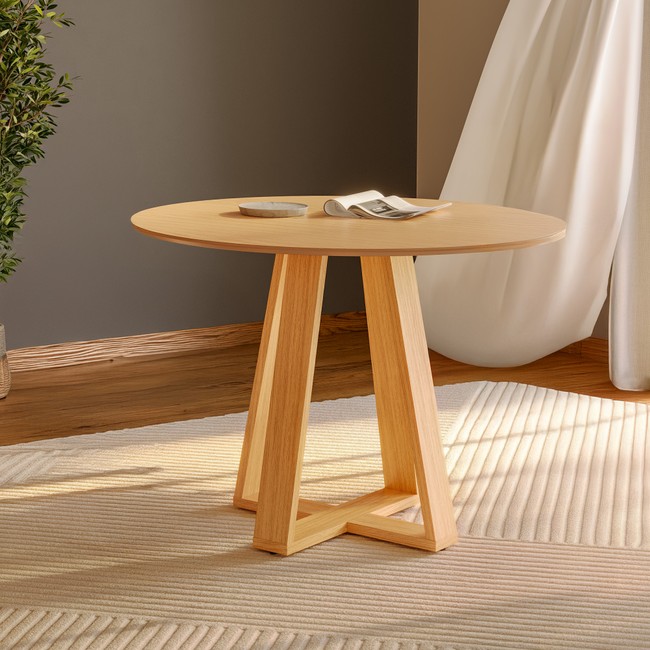 Mesa de Jantar Redonda 105cm Carvalho Rosé - Dalla Costa