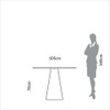 Mesa de Jantar Quadrada 105cm Base Pirâmide Carvalho Rosé - Dalla Costa