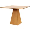 Mesa de Jantar Quadrada 105cm Base Pirâmide Carvalho Rosé - Dalla Costa