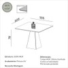 Mesa de Jantar Quadrada 105cm Base Pirâmide Pinhão - Dalla Costa