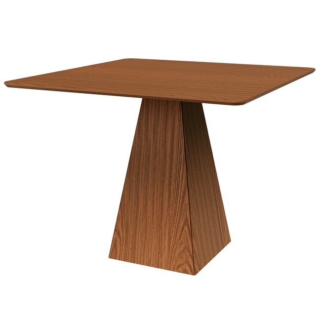 Mesa de Jantar Quadrada 105cm Base Pirâmide Pinhão - Dalla Costa
