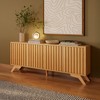 Balcão Buffet 180cm 4 Portas Ripadas Mdf Carvalho Rosé - Dalla Costa