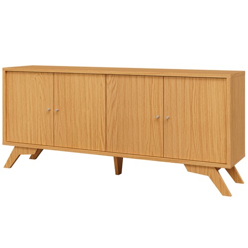 Balcão Buffet 180cm 4 Portas Carvalho Rosé - Dalla Costa