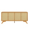 Balcão Buffet 180cm com Palha Hexagonal Natural Carvalho Rosé - Dalla Costa