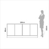 Buffet Aparador 180cm 4 Portas Minimalista Carvalho Rosé - Dalla Costa