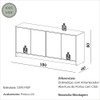 Buffet Aparador 180cm 4 Portas Minimalista Carvalho Rosé - Dalla Costa