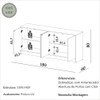 Buffet Aparador 180cm 4 Portas Minimalista Carvalho Rosé - Dalla Costa