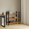 Estante Livreiro Industrial 93cm em Mdf Freijó/Preto Fosco - Dalla Costa