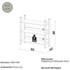Estante Livreiro Industrial 93cm em Mdf Off White/Freijó - Dalla Costa