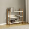 Estante Livreiro Industrial 93cm em Mdf Off White/Freijó - Dalla Costa