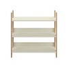Estante Livreiro Industrial 93cm em Mdf Off White/Freijó - Dalla Costa
