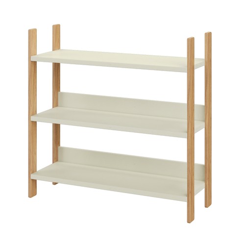 Estante Livreiro Industrial 93cm em Mdf Off White/Freijó - Dalla Costa