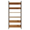 Estante Livreiro Industrial 93cm 6 Prateleiras em Mdf Freijó/Preto Fosco