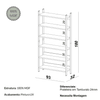 Estante Livreiro Industrial 93cm 6 Prateleiras em Mdf Off White/Freijó