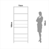Estante Livreiro Industrial 185cm com 6 Prateleiras Tamburato em Mdf Freijó/Preto Fosco
