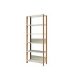 Estante Livreiro Industrial 185cm com 6 Prateleiras Tamburato em Mdf Off White/Freijó