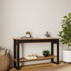Aparador Industrial com Gaveta e Prateleira 135cm Freijó/Preto Fosco