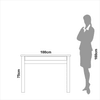 Mesa Industrial 100cm com Tampo Tamburato e Gaveta em Mdf Freijó/Preto Fosco