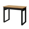 Mesa Industrial 100cm com Tampo Tamburato e Gaveta em Mdf Freijó/Preto Fosco