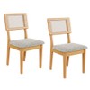 Kit 2 Cadeiras 100% Mdf Carvalho Rosé/Trama Cinza Escuro Cr29 - Dalla Costa
