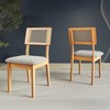 Kit 2 Cadeiras 100% Mdf Carvalho Rosé/Trama Cinza Escuro Cr29 - Dalla Costa