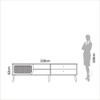 Rack para TV 220cm Até 60 Polegadas 2 Gavetas 1 Porta Curve Pinhão com Palha - Dalla Costa