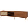 Rack para TV 220cm Até 60 Polegadas 2 Gavetas 1 Porta Curve Pinhão com Palha - Dalla Costa