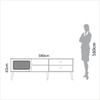 Rack Tela 180cm com Porta de Correr e 2 Gavetas Freijó - Dalla Costa