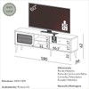 Rack Tela 180cm com Porta de Correr e 2 Gavetas Freijó - Dalla Costa