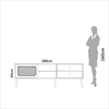 Rack Tela 180cm com Porta de Correr e 2 Gavetas Carvalho Rosé - Dalla Costa