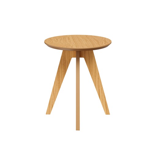 Mesa de Canto Retrô 50cm Carvalho Rosé - Dalla Costa