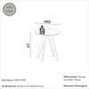 Mesa de Canto Retrô 60cm Pinhão - Dalla Costa