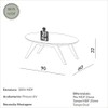Mesa de Centro Oval Basic Pinhão - Dalla Costa
