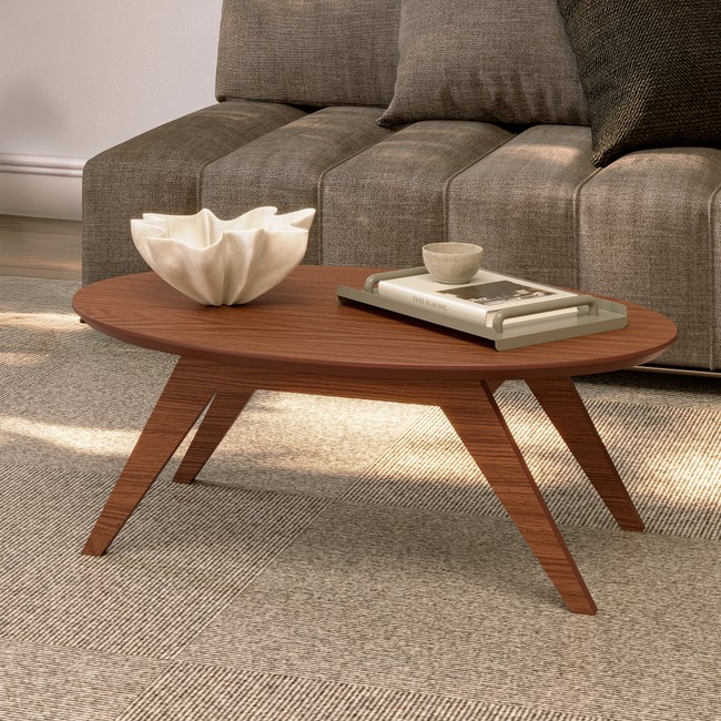 Mesa de Centro Oval Basic Pinhão - Dalla Costa