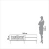 Rack Madrid 160cm 2 Portas Vidro Canelado Carvalho Rosé - Dalla Costa