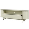 Rack para TV Até 60 Polegadas 1 Gaveta Curvo Nature Off White Fosco - Dalla Costa