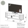 Rack para TV Até 60 Polegadas 1 Gaveta Curvo Nature Off White Fosco - Dalla Costa