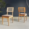 Kit 2 Cadeiras 100% Mdf Carvalho Rosé/Taupe Cr28 - Dalla Costa