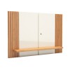 Painel para TV Até 65 Polegadas 1 Prateleira 180cm Ripado Off White/Freijó - Dalla Costa