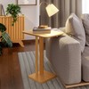 Mesa de Canto Auxiliar Retangular 60cm - Carvalho Rosé