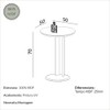 Mesa de Canto Auxiliar Redonda 50cm - Carvalho Rosé