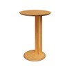 Mesa de Canto Auxiliar Redonda 50cm - Carvalho Rosé