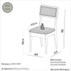 Kit 2 Cadeiras Mdf com Encosto Estofado - Freijó/Bege Claro J20