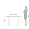 Mesa de Jantar Extensível Quadrada - Carvalho Rosé/Off White Fosco