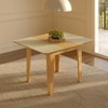 Mesa de Jantar Extensível Quadrada - Carvalho Rosé/Off White Fosco