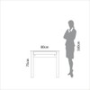 Mesa para Escritório Industrial 80cm com 1 Gaveta - Freijó/Preto Fosco