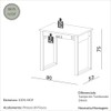 Mesa para Escritório Industrial 80cm com 1 Gaveta - Freijó/Preto Fosco