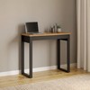 Mesa para Escritório Industrial 80cm com 1 Gaveta - Freijó/Preto Fosco