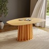 Mesa de Jantar Orgânica 160cm com Base Ripada - Carvalho Rosé