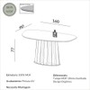 Mesa de Jantar Orgânica 160cm com Base Ripada - Freijó